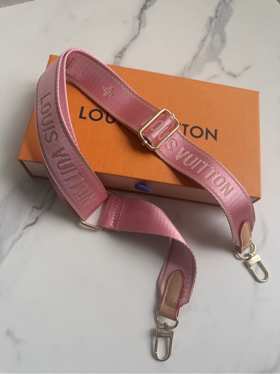 Louis Vuitton Handbags - LV Designer Speedy Shoulder logo replacement Blush pink guitar Strap